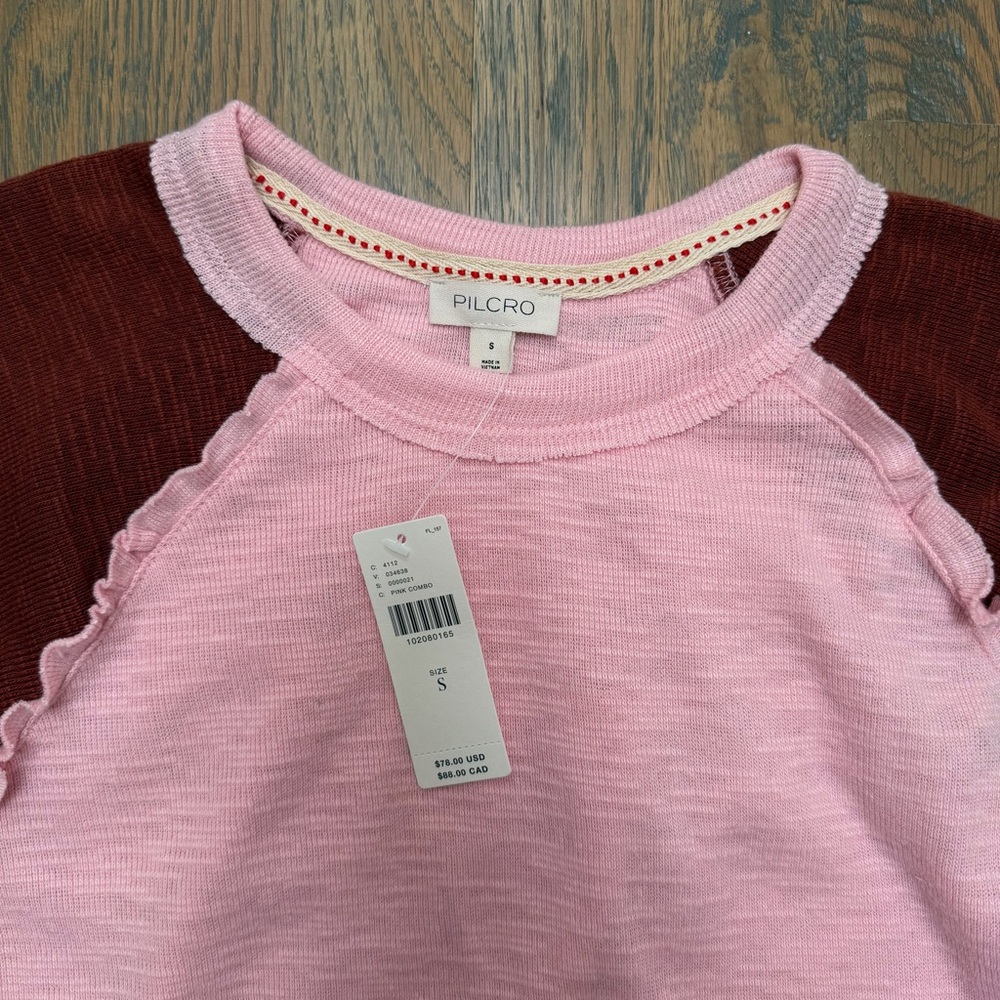 Pilcro Ruffled Raglan Thermal Top - Picture 2 of 7